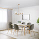Beverlly 5 Light 26 inch Modern Gold Chandelier Ceiling Light